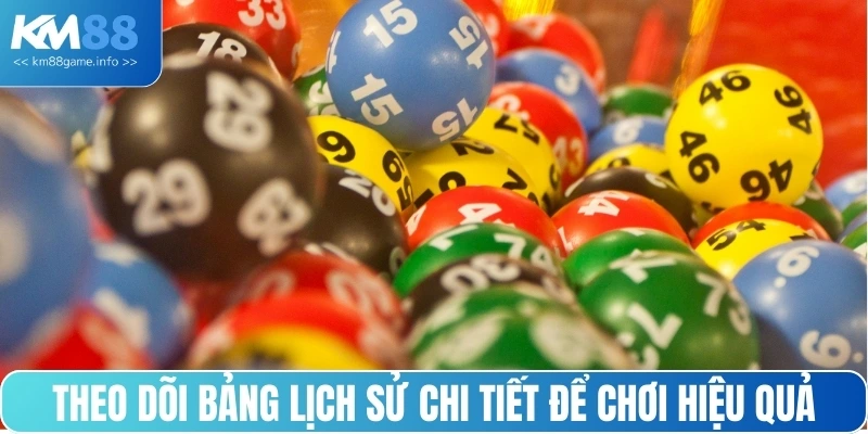 Theo dõi bảng lịch sử chi tiết để chơi hiệu quả